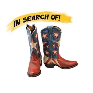ISO Redneck Riviera Distressed Americana Star Boots TALL 7/7.5